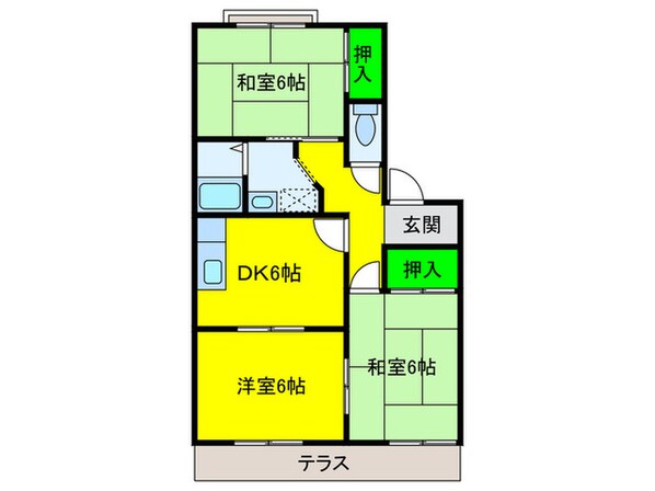 フレグランス荻野Aの物件間取画像